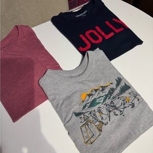 Crewcuts Boys Short Sleeve Tee Trio - Gray, Navy & Maroon
